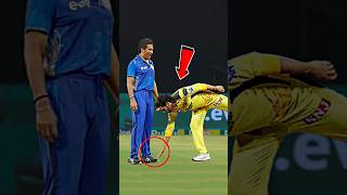 MS Dhoni touch Sachin Tendulkar feet After MI vs CSK Match [upl. by Izogn]