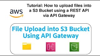 Tutorial How to upload files into a S3 Bucket using a REST API via API Gateway [upl. by Mills505]