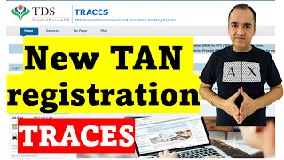 Traces Website registration as Deductor for first time TDS Login New Registration with TAN [upl. by Weinert]