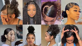 💖Natural Curly hairstyles protective hairstyles compilation✨ [upl. by Aneerehs]