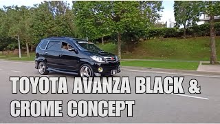 TOYOTA AVANZA BLACK AND CROME CONCEPT toyotaavanza avanza2023 avanzamodifikasi avanzaturbo [upl. by Gard193]