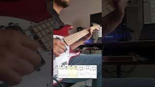 The Jam  Town Called Malice Bass cover wtabs [upl. by Lynnet]