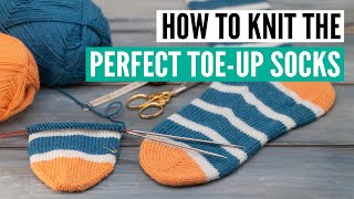 How to knit socks toeup  a stepbystep pattern for beginners [upl. by Ylicis]