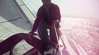 Macgregor 26M on auto pilot 45 deg in 45 knots [upl. by Norvin474]