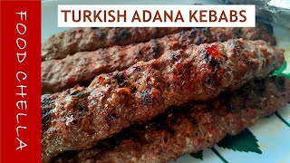 Adana Kebabs Recipe  Turkish Ground Lamb Kebabs Recipe  Adana Kebap simplified recipe [upl. by Demah]