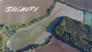 Jonchery French Carp Lake  Aerial View Of Netting [upl. by Ihsorih927]