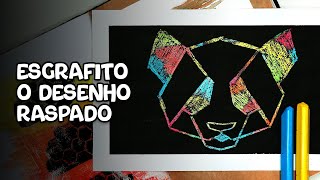 DESENHO RASPADO  Aprenda a fazer a técnica do esgrafito [upl. by Suinuj]