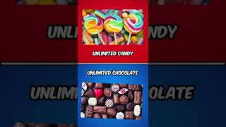 Would You Rather Have Unlimited Candy Or Chocolate  Tough Choices toughchoicesx shorts short [upl. by Arivle]