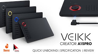 Veikk Creator A15Pro  Quick unboxing  Quick Specification Review [upl. by Won509]