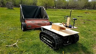 Lawn Sweeper Track Robot Uses RTK GPS with Pixhawk Autopilot and Ardupilot Mission Planner Rover [upl. by Ninaj938]