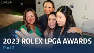 2023 ROLEX LPGA Awards  Part 2 [upl. by Arvo841]