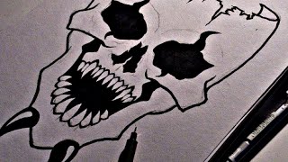 How To Draw A Scary Skull Mask [upl. by Acirrej]