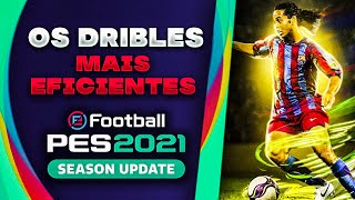 TUTORIAL DOS DOIS DRIBLES MAIS EFICIENTES DO PES 2021 HOW TO DO DOUBLE TOUCH SKILL DRIBLES TOPS [upl. by Alakam]