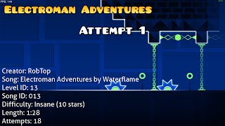 22 Electroman Adventures all coins by RobTop  TriBOTz [upl. by Valerio]