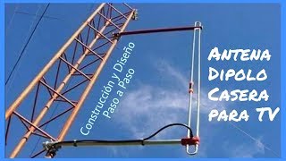 CÓMO HACER UNA ANTENA DIPOLO CASERA PARA VER LA TV TDT HD [upl. by Monetta750]