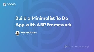 Build a Simple To Do App with ABP Framework Single Layer  Angular  EF Core [upl. by Enelrak]