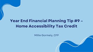 Home Accessibility Tax Credit [upl. by Brandwein]