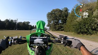 Learning Wheelies On 2023 Kawasaki Kx450F 3 hrs on it [upl. by Grefe]