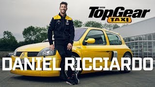 Daniel Ricciardo in a Renault Clio V6  Top Gear Taxi [upl. by Alleira]