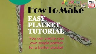 How To Sew Placket ⭐ Perfect Placket Easily And Quick ❤️ Placket Sewing Tutorial ✅ Sewing Tips [upl. by Beverley]