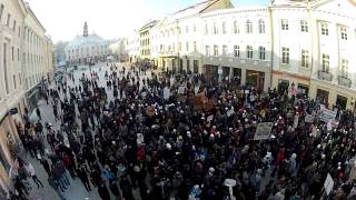 filming antiACTA protest in Tartu Estonia on 11th february 2012 [upl. by Ulrica]