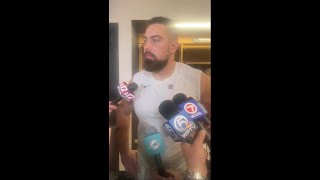 Sieler speaks to the media following Dolphins 3419 win over Raiders [upl. by Orman]