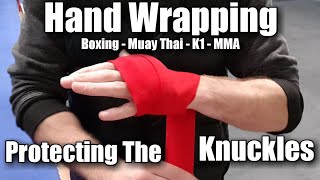 Boxing Hand Wrapping  Protecting the Knuckles [upl. by Pansir212]