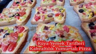 Kahvaltılık Ekmek Üstü Pizza Tarifi Çocuklar Bu Tarif Tam size göreÇocuklara Özel Kahvaltılıklar [upl. by Ammon]