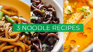 3 quick plantbased noodle recipes to SLURP TODAY [upl. by Pape]