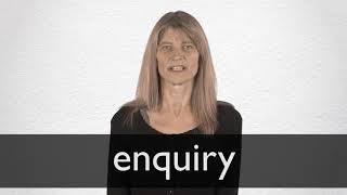 How to pronounce ENQUIRY in British English [upl. by Dualc]