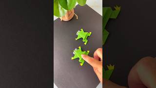 🐸Paper Frog Craft Making🐸❤️ diy easycrafts shortvideo shorts craftee viralvideo trending [upl. by Aria]