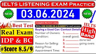 IELTS LISTENING PRACTICE TEST 2024 WITH ANSWERS  03062024 [upl. by Bunny]