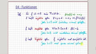 Analysis Funktionen injektiv surjektiv bijektiv 0405 [upl. by Rudolf332]