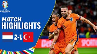 Netherlands vs Turkey  21  Highlights  UEFA Euro 2024 [upl. by Mcmurry]