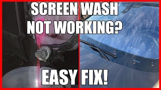 BMW SCREEN WASH NOT WORKING  FIX HOW TO EASY FIX [upl. by Ezarra]