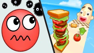 HIDE BALL vs SANDWICH RUNNER  New Levels Max UPDATE Satisfying Double Gameplay APK [upl. by Aimar]