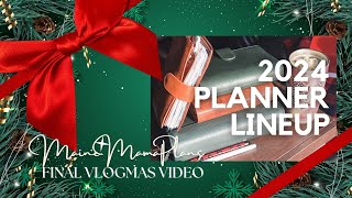 My 2024 Planner Lineup  Planmas Vlogmas Final Video  VDS Custom Standard Personal Rings Gillio FCC [upl. by Iana]