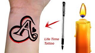 How to make tattoo at home  Diy tattoo with pen [upl. by Hildie]