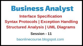 Interface Specification Tutorial  Business Analyst Exception Handling  Syntax Protocols  UML [upl. by Tizes]