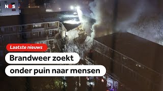 Portiekflat in Den Haag deels ingestort na explosie [upl. by Eirrak715]