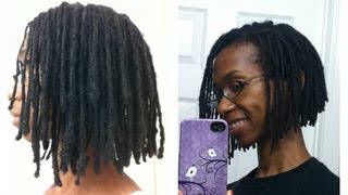 How to cut locs into a layered Aline bob [upl. by Eihtak837]