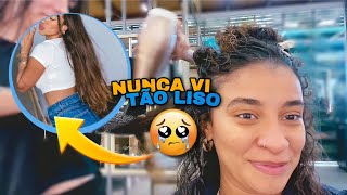 ALISANDO MEU CABELO CACHEADO  porém o video mais fofo desse canal [upl. by Amathist]