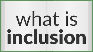 Inclusion  meaning of Inclusion [upl. by Ayikur210]