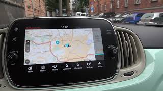 How to Find amp Turn On Navigation in Fiat 500 [upl. by Collyer]