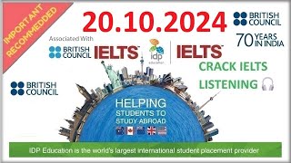 BRITISH COUNCIL IELTS LISTENING PRACTICE TEST 2024  20102024 [upl. by Peppel]