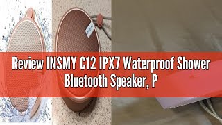 Review INSMY C12 IPX7 Waterproof Shower Bluetooth Speaker Portable Small Speaker Speakers Bluetoot [upl. by Danya]