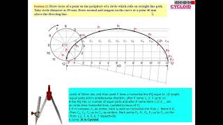 HOW TO DRAW CYCLOID  ENGINEERING DRAWING LATEST [upl. by Anairt]