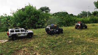 RC Team Big Scale 17 JEEP RLAARLO MK07amp FORD Raptor Cragsman18 Mercedes Brabus Proamp 110 Tank 300 [upl. by Shaffer]