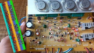 2N3773 transistor 250 watt mplifire board review connection and Sound test After 1 Year [upl. by Myriam]