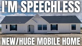 Probably the NICEST mobile home on YouTube NEW next level triple wide Home Tour [upl. by Anytsirk]